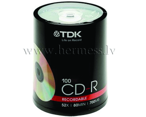 CD-R 700MB/52x, CakeBox 100gab./iepak.